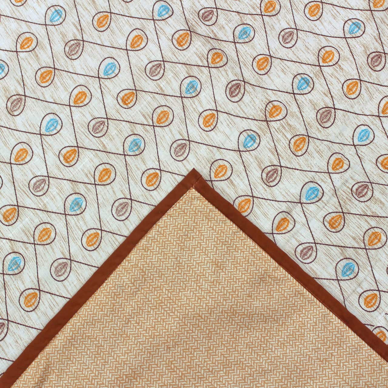 Riva Floral Cotton Dohar, Brown