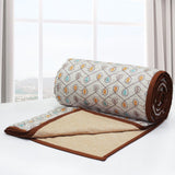 Riva Floral Cotton Dohar, Brown 