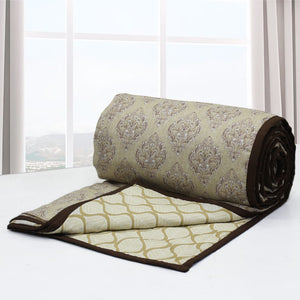 Riva Floral Cotton Dohar, Brown