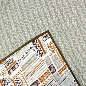 Riva Floral Cotton Dohar, Coffee