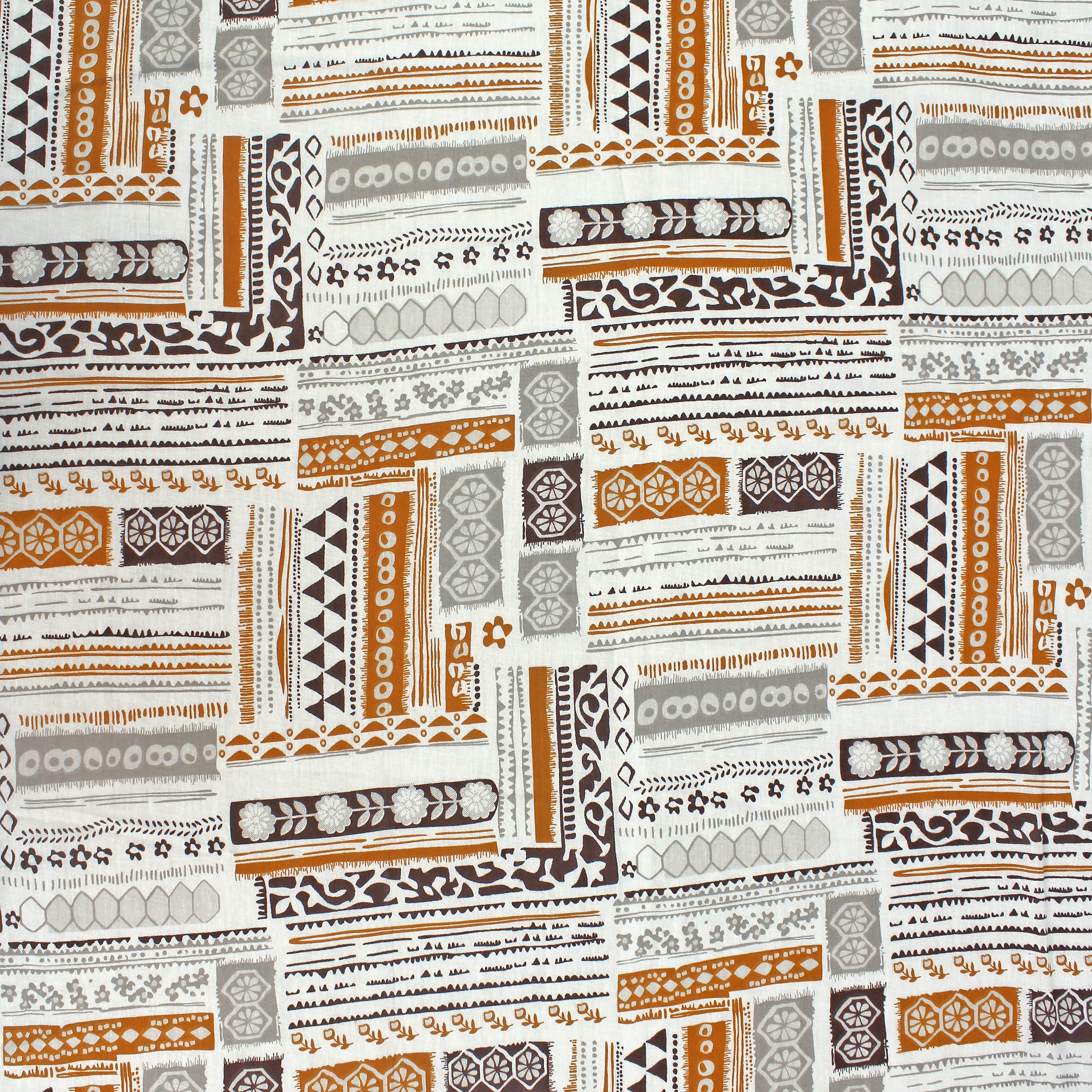 Full View Riva Floral Cotton Dohar, Coffee Design 