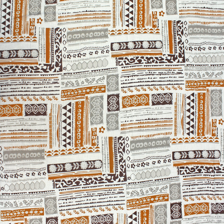 Full View Riva Floral Cotton Dohar, Coffee Design 