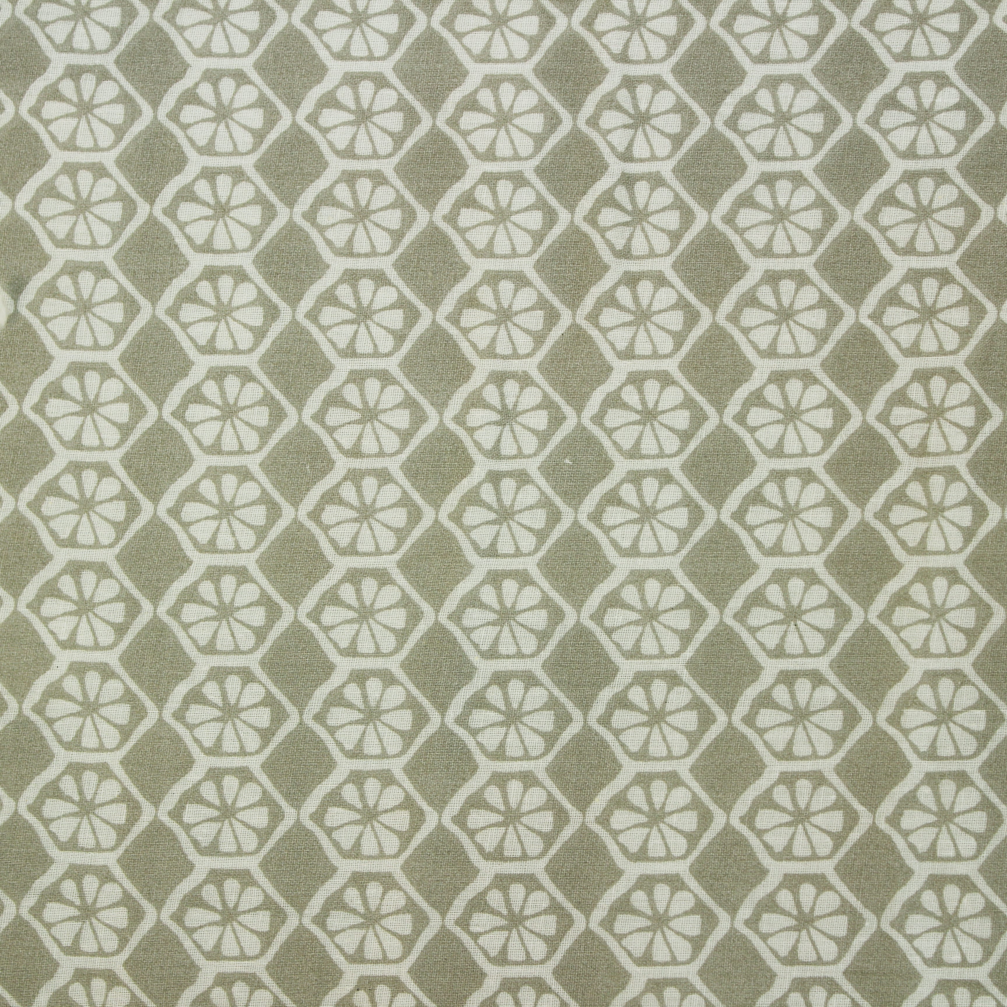 Close up View Riva Floral Cotton Dohar, Coffee Design 