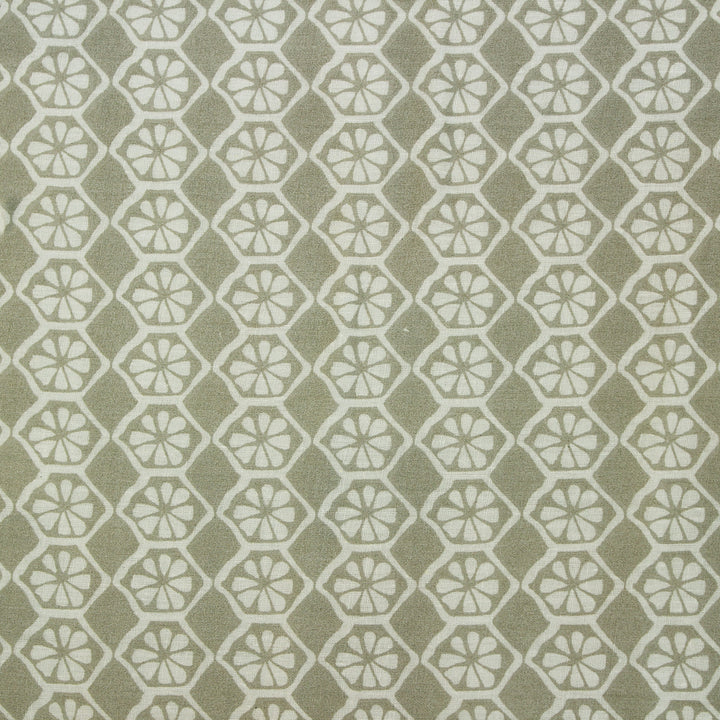 Close up View Riva Floral Cotton Dohar, Coffee Design 