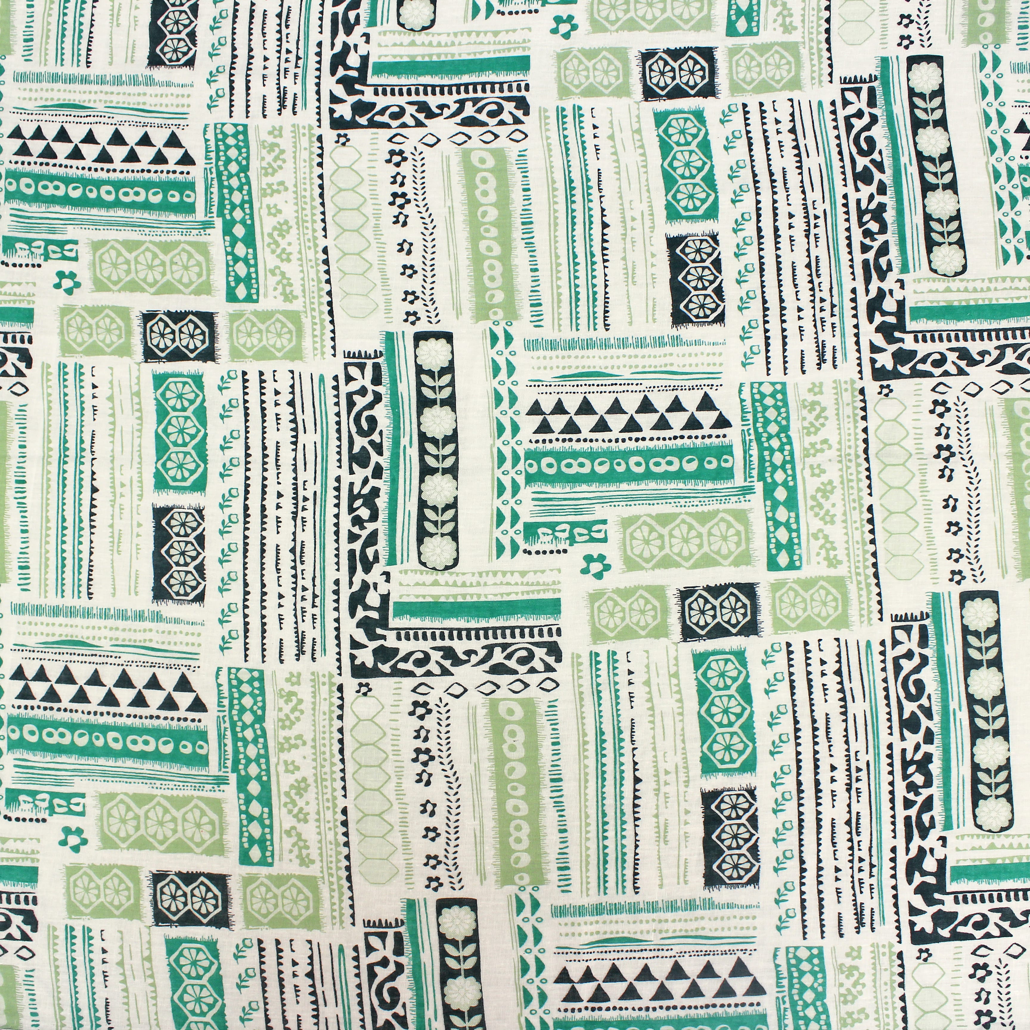 Full View Riva Floral Cotton Dohar, Green Design 