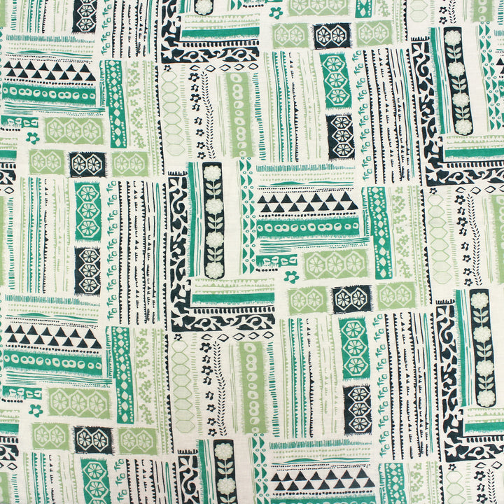 Full View Riva Floral Cotton Dohar, Green Design 