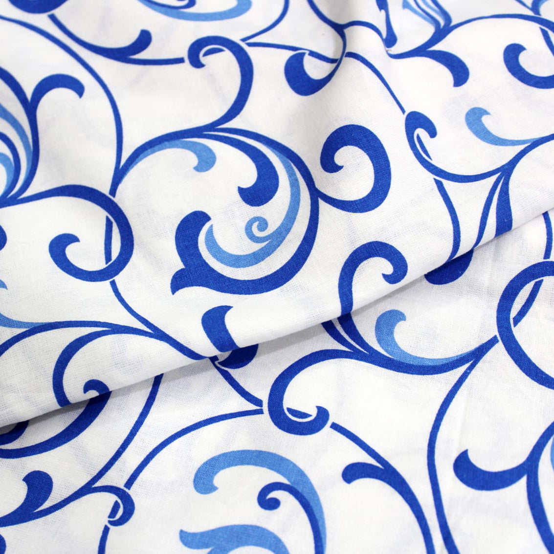 Printed Cotton 144 TC Duvet Cover - Blue