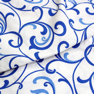 Printed Cotton 144 TC Duvet Cover - Blue