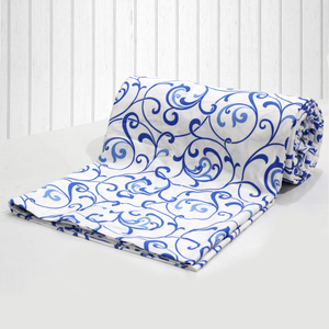Printed Cotton 144 TC Duvet Cover - Blue