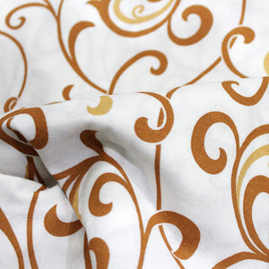 Printed Cotton 144 TC Duvet Cover - Mustard
