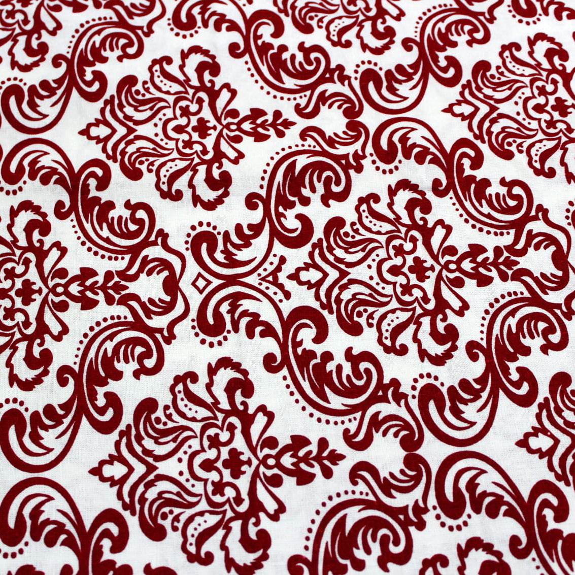 Full View  Printed Cotton 144 TC Duvet Cover - Maroon