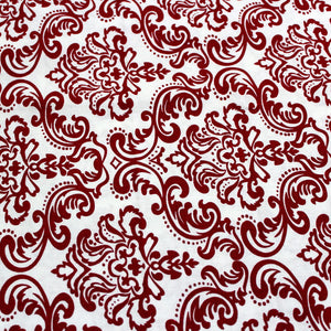 Full View  Printed Cotton 144 TC Duvet Cover - Maroon