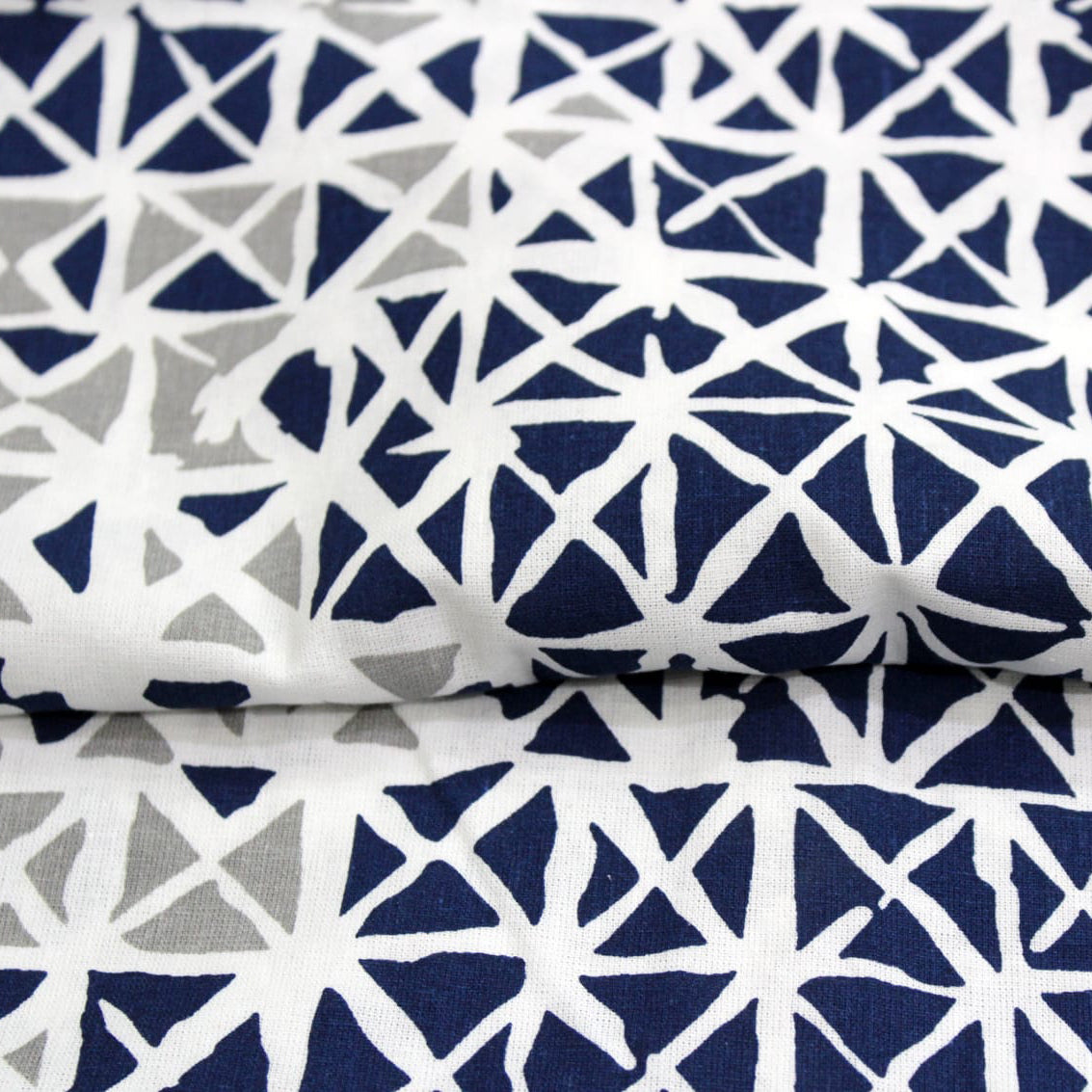 Printed Cotton 144 TC Duvet Cover - Blue