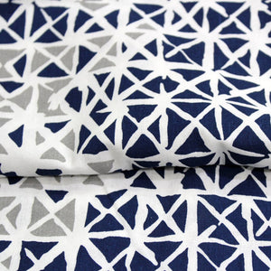 Printed Cotton 144 TC Duvet Cover - Blue