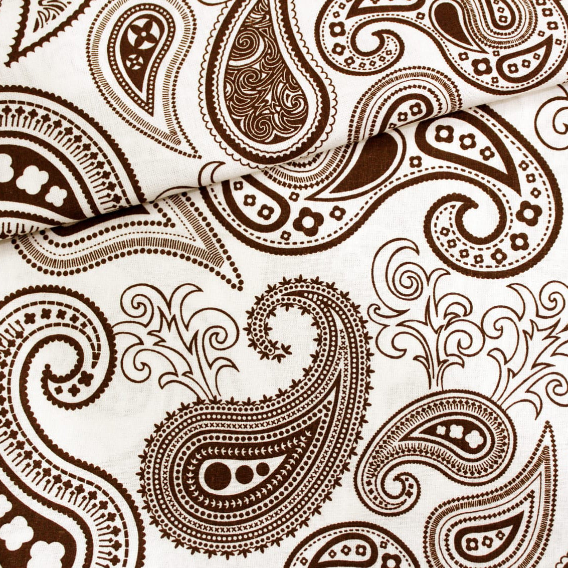 Printed Cotton 144 TC Duvet Cover - Brown