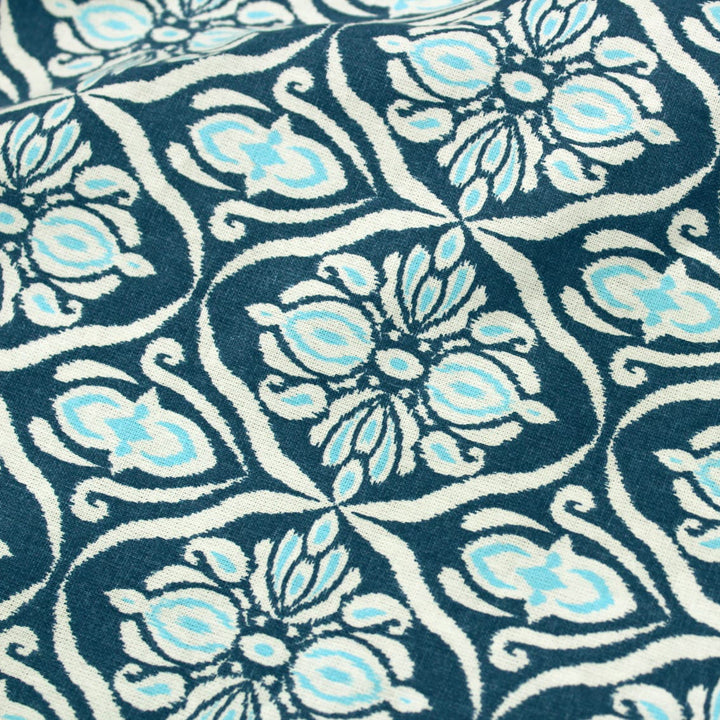 Close up View Printed Ikat Cotton Design 