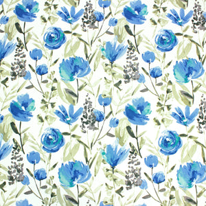 Full View Printed Floral Cotton 144 TC Fitted Bedsheet Design 