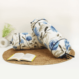 Printed Floral Cotton 2 Pcs Bolster Cover set - Blue