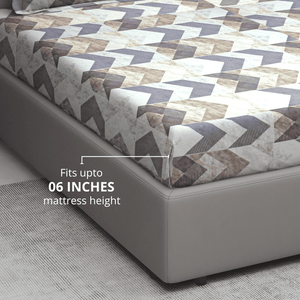 Printed Geometrical Cotton 144 TC Fitted 