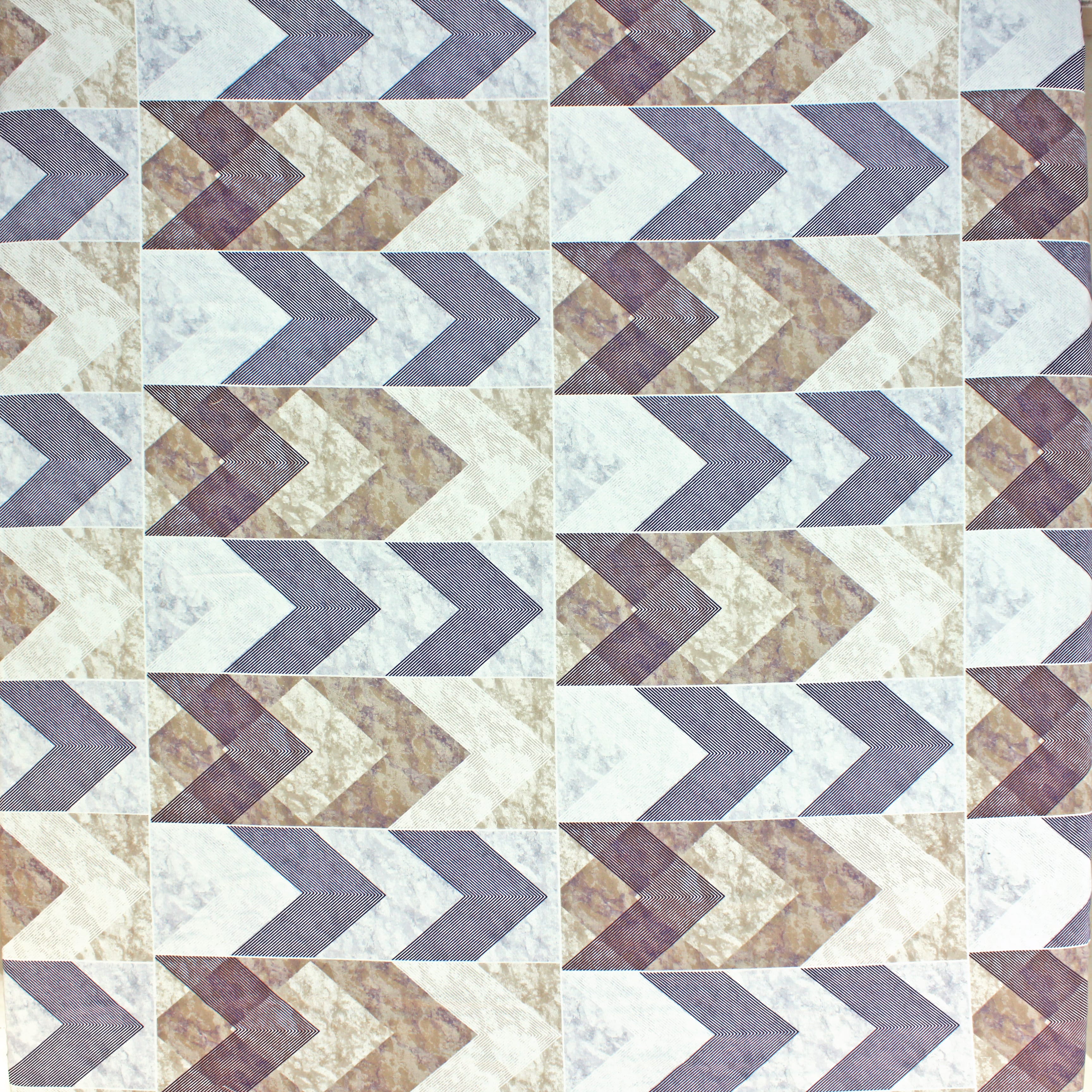 Printed Geometrical Cotton 144 TC Fitted Bedsheet Design 
