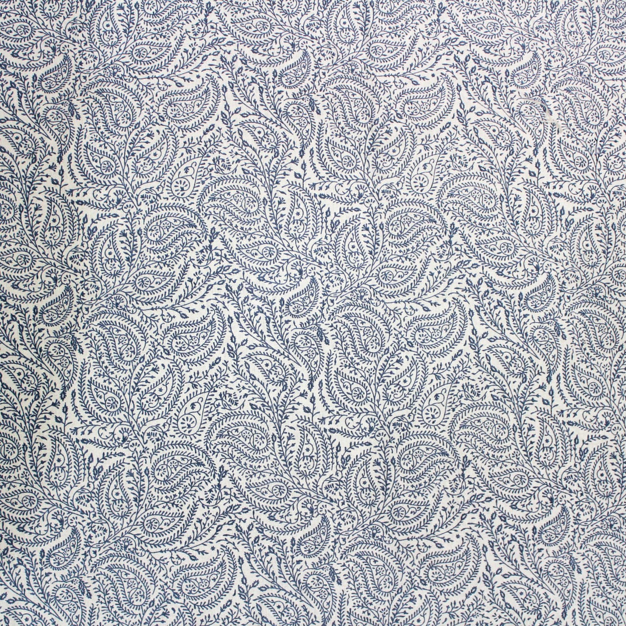 Stylish Blue Printed 144 TC Cotton Paisley Fitted Bedsheet At Best Price