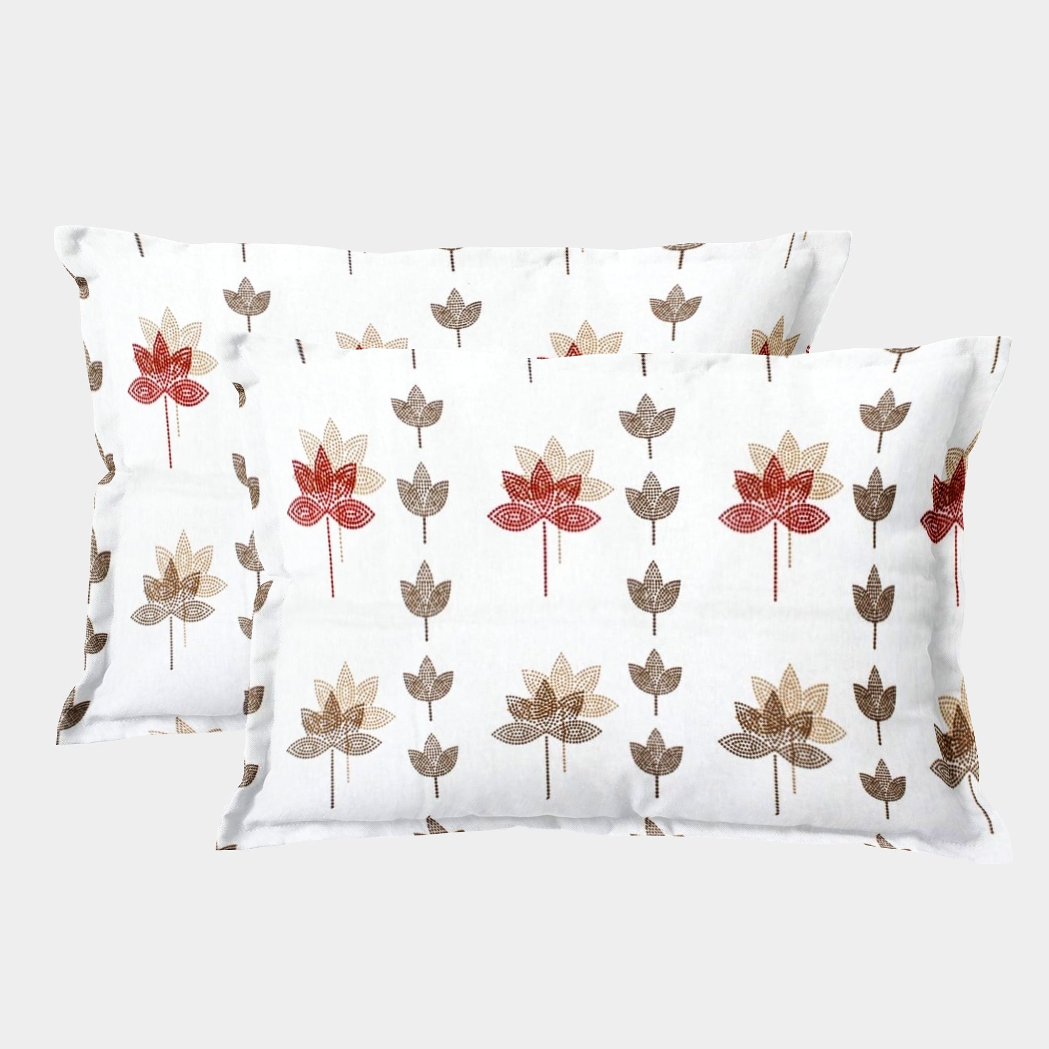 Stylish Multicolor Printed 144 TC Cotton Floral Fitted Bedsheet At Best Price