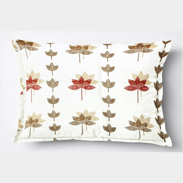 Printed Floral 2 Pcs Cotton Pillow Cover Set - Multicolor