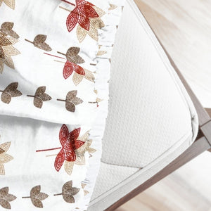 Stylish Multicolor Printed 144 TC Cotton Floral Fitted Bedsheet At Best Price