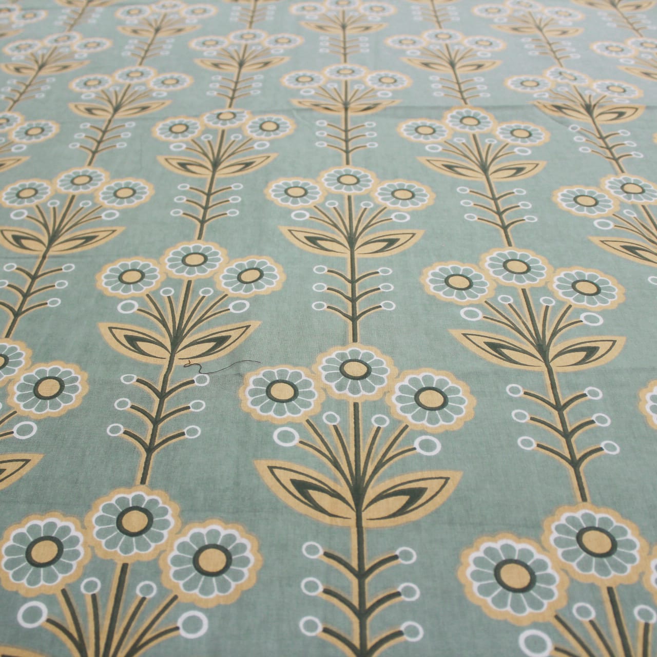 Printed Floral Cotton 144 TC Fitted Bedsheet Design