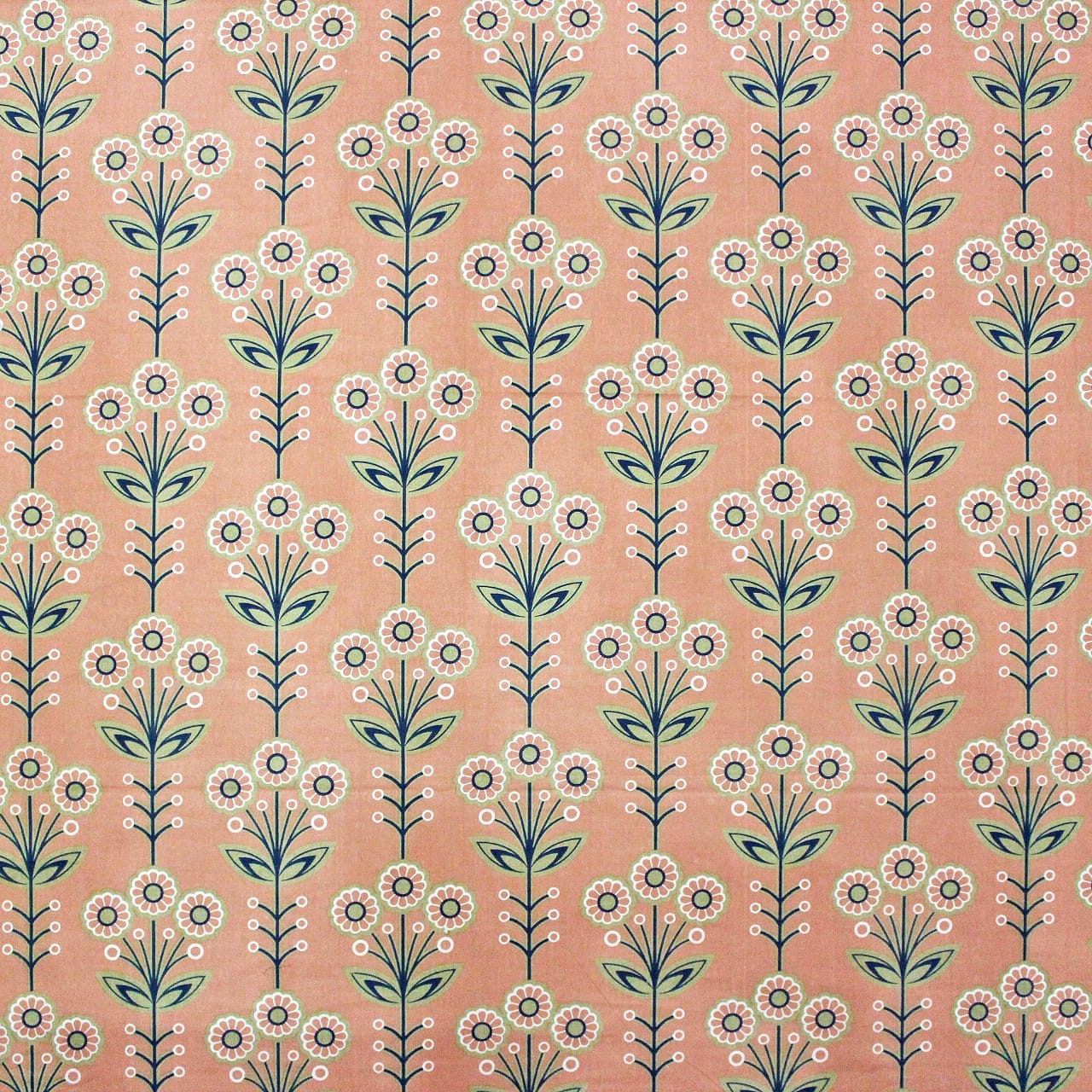 Printed Floral Cotton 144 TC Fitted Bedsheet Design 