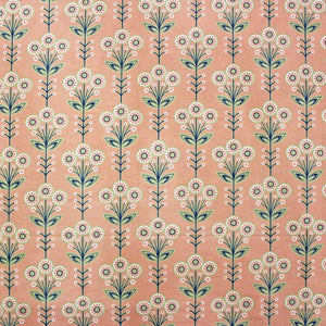Printed Floral Cotton 144 TC Fitted Bedsheet Design 