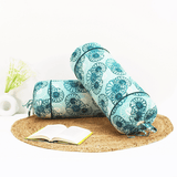 Printed Floral Cotton 2 Pcs Bolster Cover set - Blue