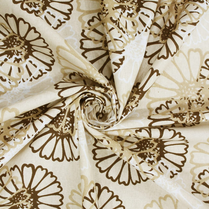 Printed Floral Cotton 144 TC Fitted Bedsheet 