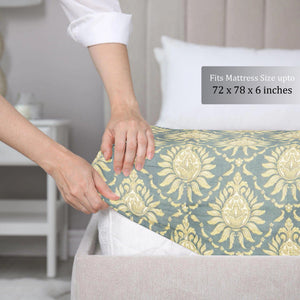 Fitted Bedsheet  Fits Mattress Size Upto 6 Inches