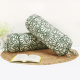 Printed Floral Cotton 2 Pcs Bolster Cover set - Green