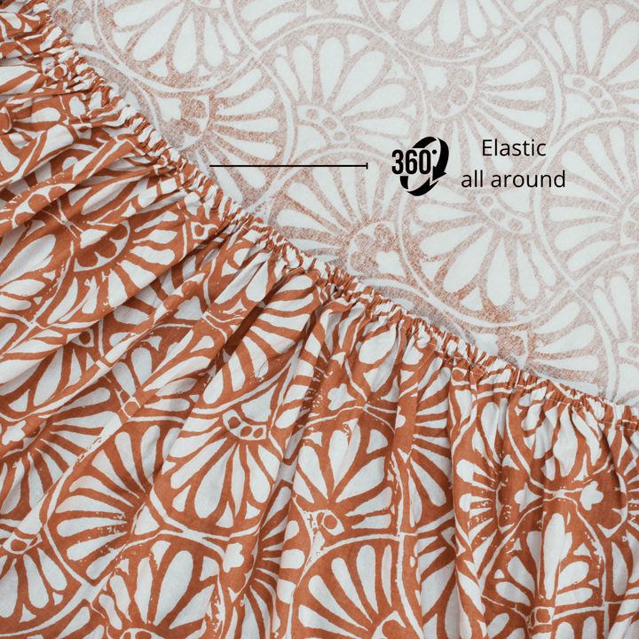 Elastic All Around   Fitted Bedsheet 