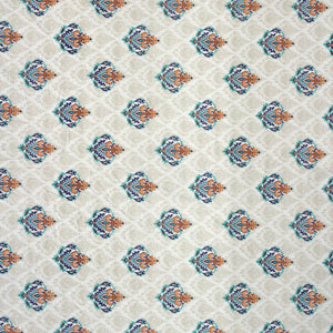 Printed Damask Cotton 144 TC Fitted Bedsheet Design 