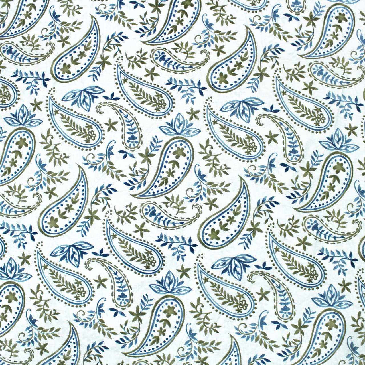 Printed Paisley Cotton 144 TC Fitted Bedsheet Design 