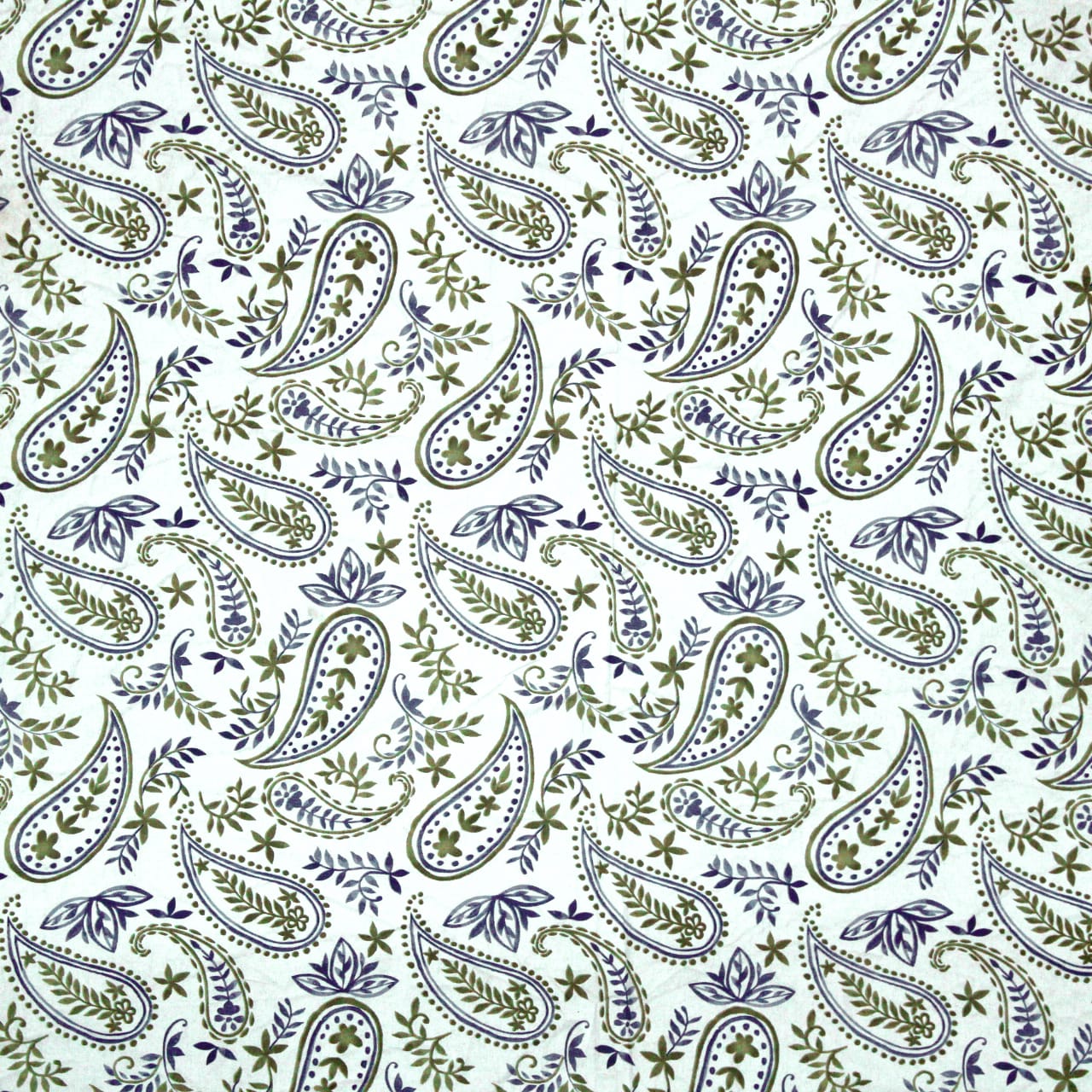 Printed Paisley Cotton 144 TC Fitted Bedsheet Design 