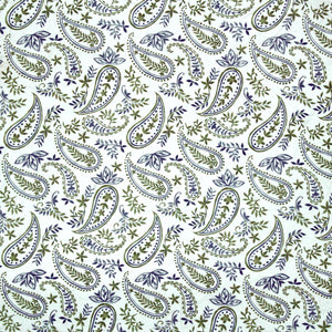Printed Paisley Cotton 144 TC Fitted Bedsheet Design 