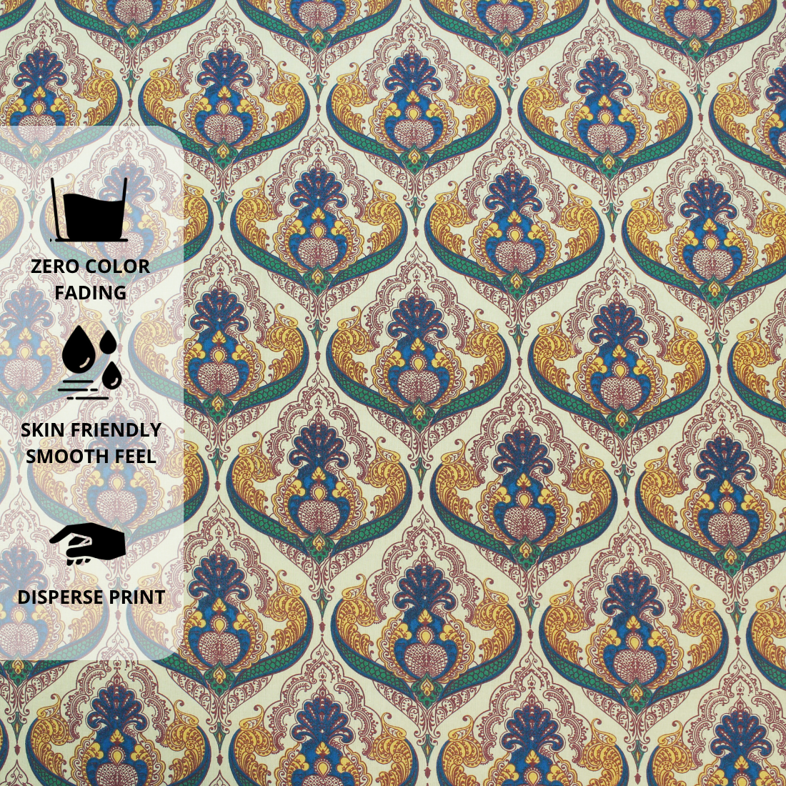 Printed Floral Cotton 144 TC Fitted Bedsheet Design 