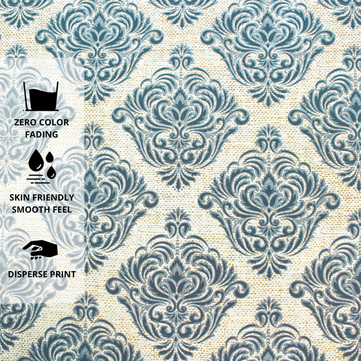 Printed Floral Cotton 144 TC Fitted Bedsheet Design 