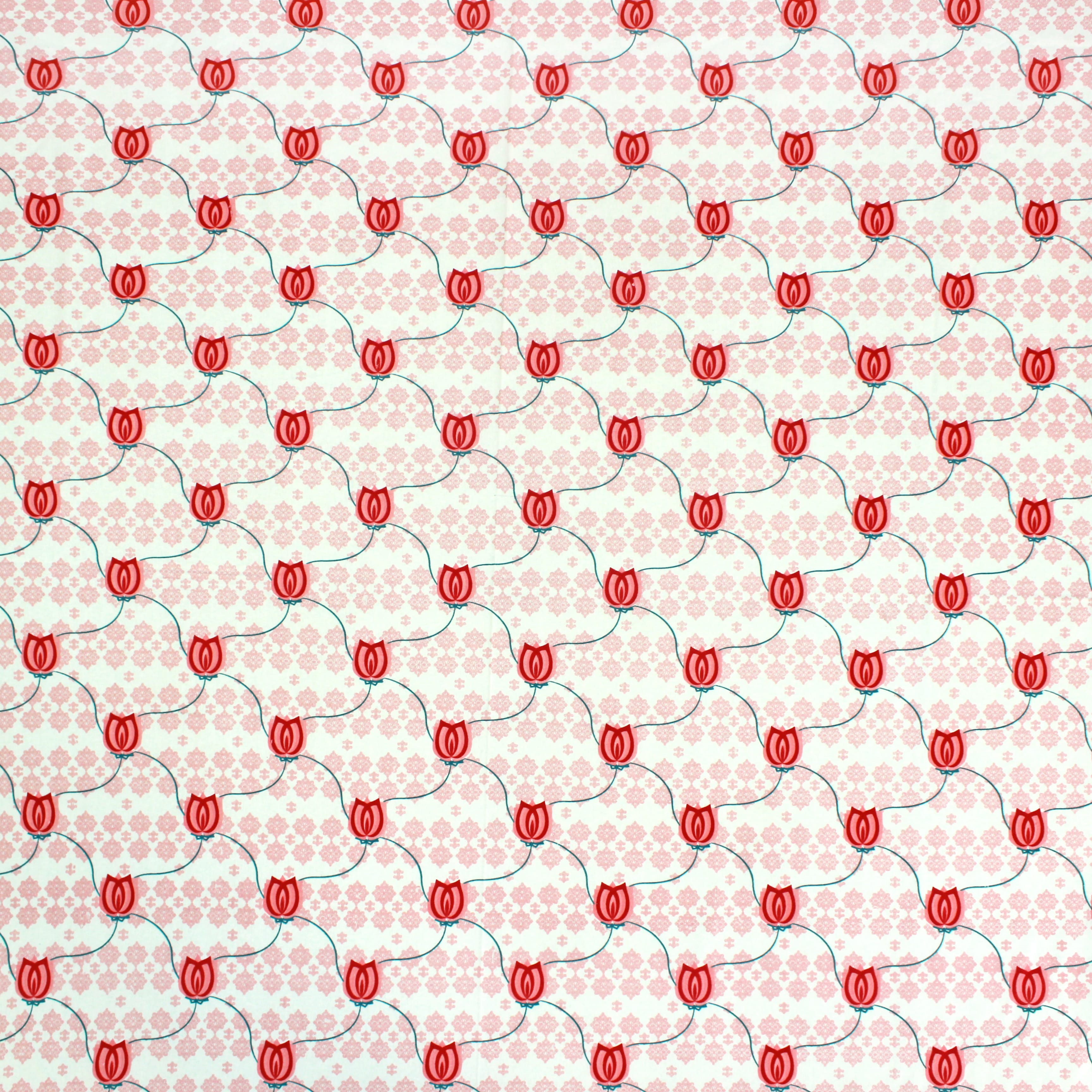 Close up Printed Floral Cotton 144 TC Fitted Bedsheet Design 