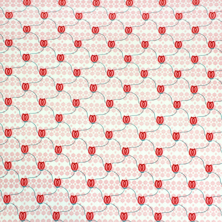 Close up Printed Floral Cotton 144 TC Fitted Bedsheet Design 