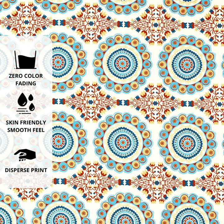 Printed Floral Cotton 144 TC Fitted Bedsheet Design 