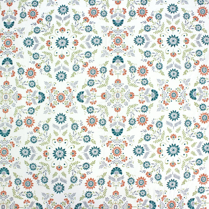 Printed Floral Cotton 144 TC Fitted Bedsheet Design 