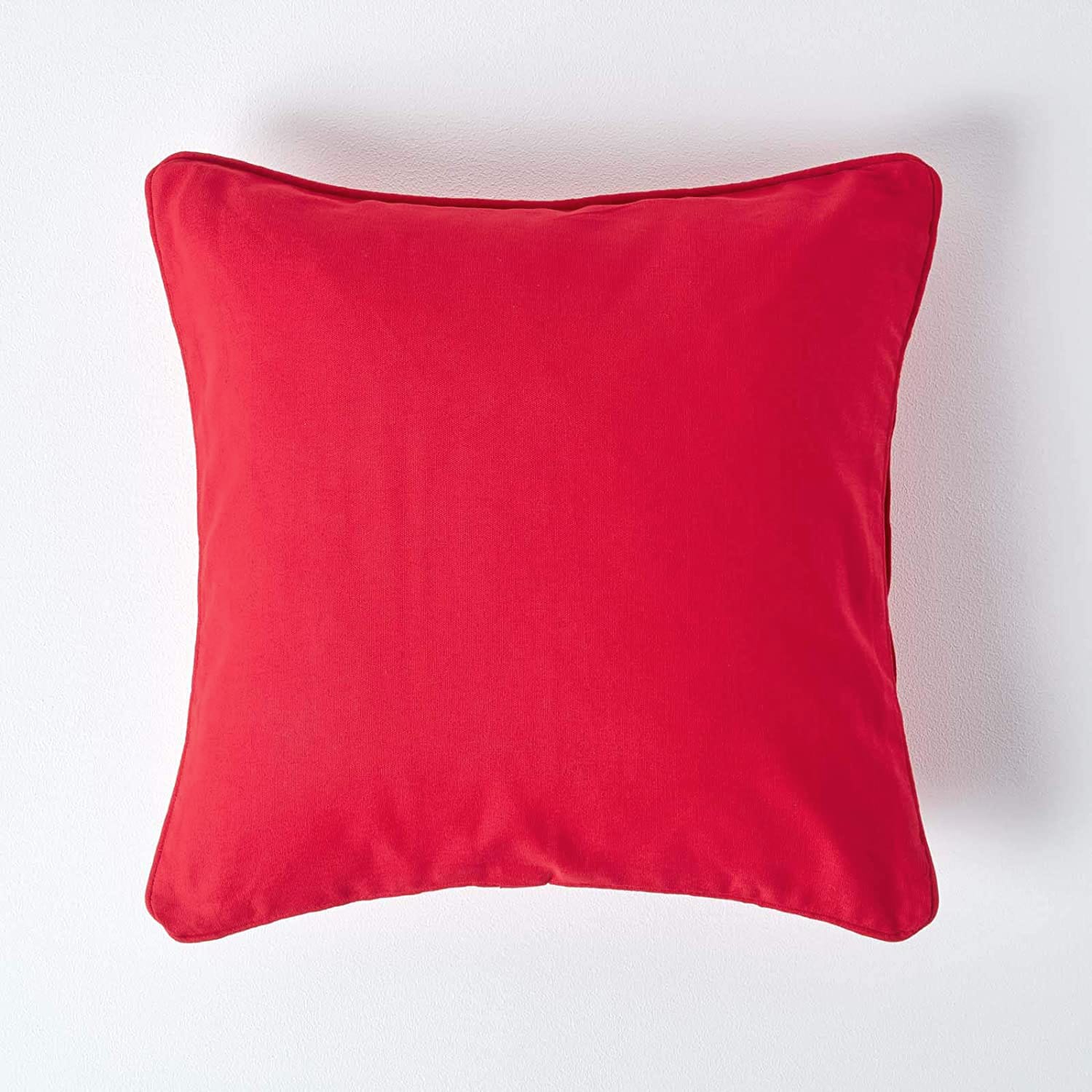 Plain Cotton Decorative Cushion Cover in Red online at best prices