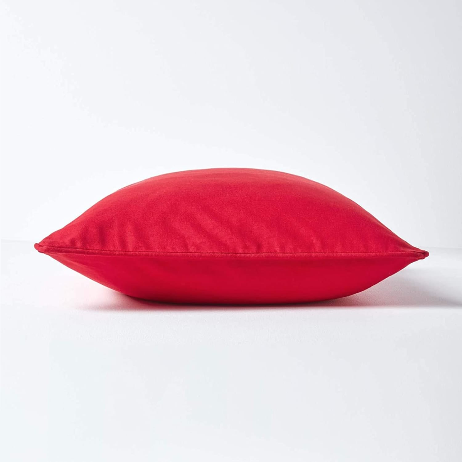 Plain Cotton Decorative Cushion Cover in Red online at best prices