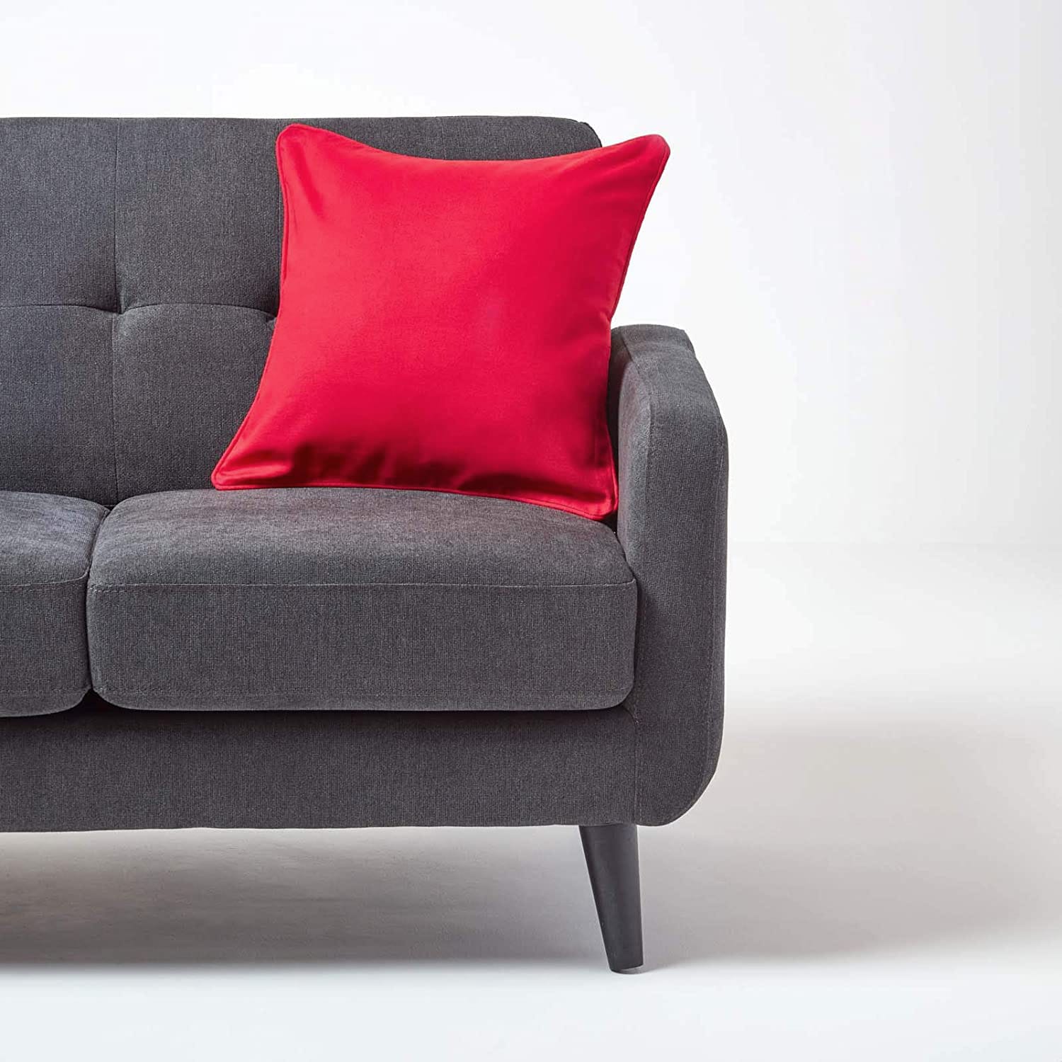 Plain Cotton Decorative Cushion Cover in Red online at best prices