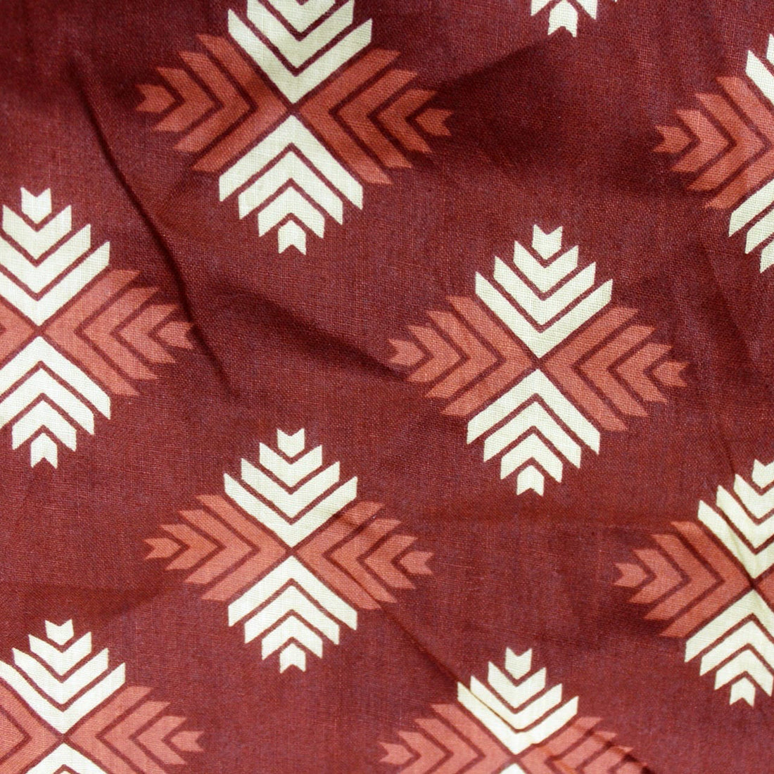Elba Tree & Floral Pattern Cotton Reversible Dohar, Rust Design 